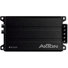 AXTON A1250 - itin kompaktiškas skaitmeninis monofoninis stiprintuvas automobiliams ir nameliams ant ratų, mini 1 kanalo žemų dažnių galios stiprintuvas su aukšto lygio įvestimi, D klasės stiprintuvas, 2 omų stabilus, 1 x 150 W