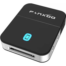 Fanxoo DockPro 30-Pin Bluetooth Adapter 5.3 Audio Compatible with 30-Pin to Lightning iPod iPhone Docking Station Receiver (Black)