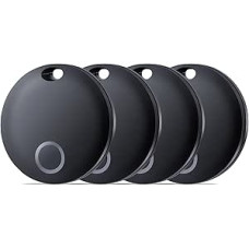Reyke Smart Tag Pro, Suitcase Tracker Compatible with Apple Where is App (iOS Only), Key Finder for Keys, Luggage, Suitcase, Wallet, IP67 Waterproof, Pack of 4