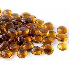 Meschett 50 vnt. mini stiklo brangakmenių, gintarinių Mancala akmenų marmuro karoliukų su plokščiu pagrindu, skirtų namų dekoratyviniams menams, amatams, vazų užpildams (1,3 cm ~ 1,8 cm)