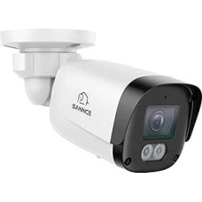 SANNCE POE 5MP CCTV Security Camera with Human / Vehicle Detection, Bi-Directional Audio, Recording Outdoor Surveillance 24/7, Intelligent Motion Detection AI 2.0