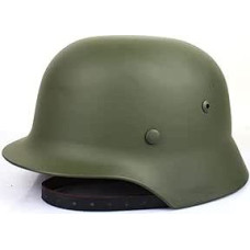 Žalias Antrojo pasaulinio karo vokiečių elitinės armijos M35 M1935 plieno šalmas Plieninis šalmas