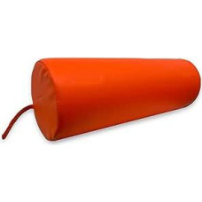 QUIRUMED 55 x 20 cm oranžinė dirbtinės odos ergonominė masažinė pagalvėlė, užpildyta putomis, skirta jogos ir fitneso masažui