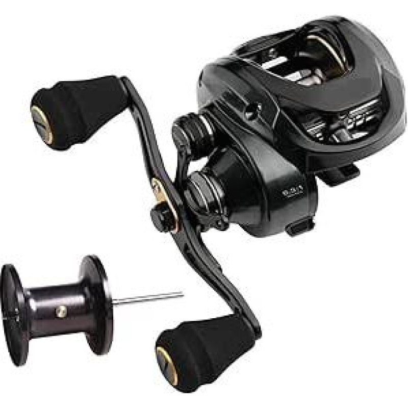 Baitcasting-Rolle, Aluminiumrahmen, Salzwasser-Angelrolle, Übersetzungsverhältnis 6,3:1, 12 Kg Maximale Zugkraft, Low-Profile-Baitcast-Rolle Glatt, Robust, Leicht