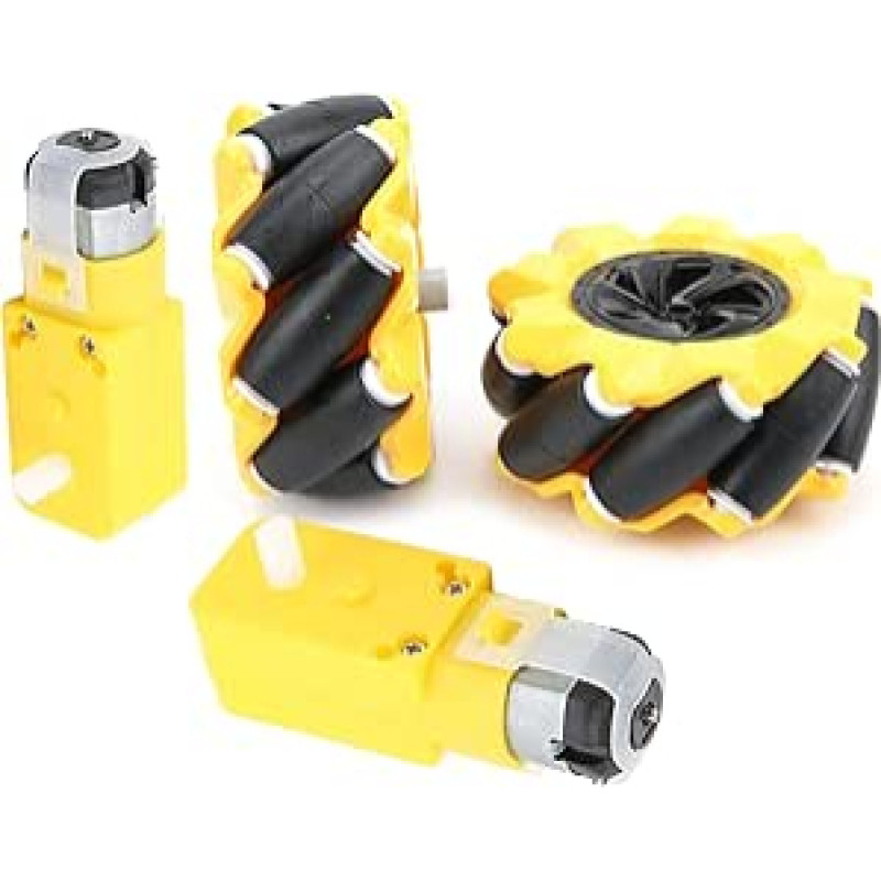 Hochwertiges Roboter-Mecanum-Rad mit Guter Greiffähigkeit - Ideal für Große Driftwinkel und 45°-Richtungsbewegungen - Perfekt für -Smart-Cars und Kleine Roboter