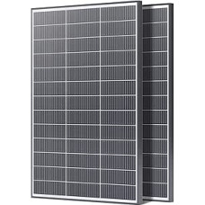Saulės kolektorius 12 V, N tipo 16BB saulės modulis, skirtas nameliams ant ratų, balkonų elektrinėms, sodo nameliams, valtims (2 vnt., 100 W)