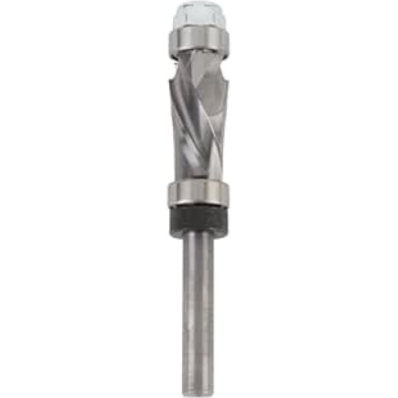 1/4-Schaft-Spiral-Bündigfräser mit Schaft aus Hochfestem Stahl und Hartmetallkanten aus Wolframstahl, 1 Zoll Länge und /2 Durchmesser für Musterarbeiten oder Fräsarbeiten auf der Werkbank