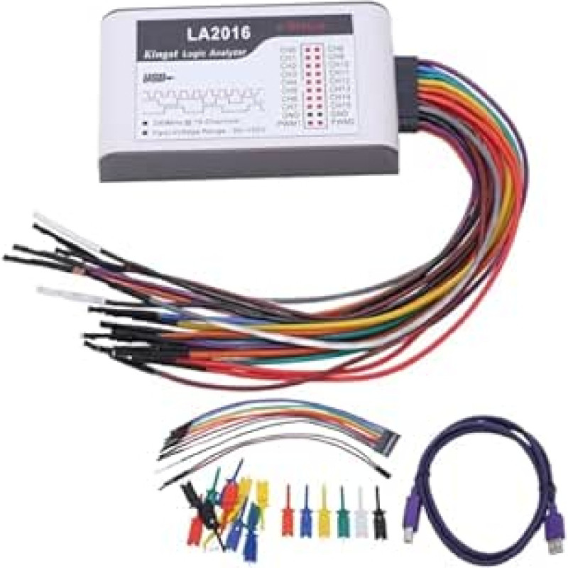 Logikanalysator 16 kanalų skaitmeninis logikanalizatorius, USB logikanalizatorius, 200 M Abtastrate, einstellbarer Schwellenwert