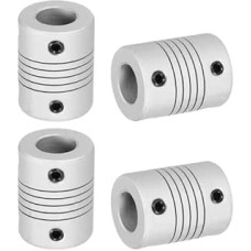 sourcing map Flexible Kupplungen, 8 mm bis 10 mm, Gelenkverbinder aus Aluminiumlegierung, flexible Wellenkupplungen, Motorkupplung für 3D-Drucker, CNC-Maschine, Motorführung, DIY-Encoder D25 x L 19 mm