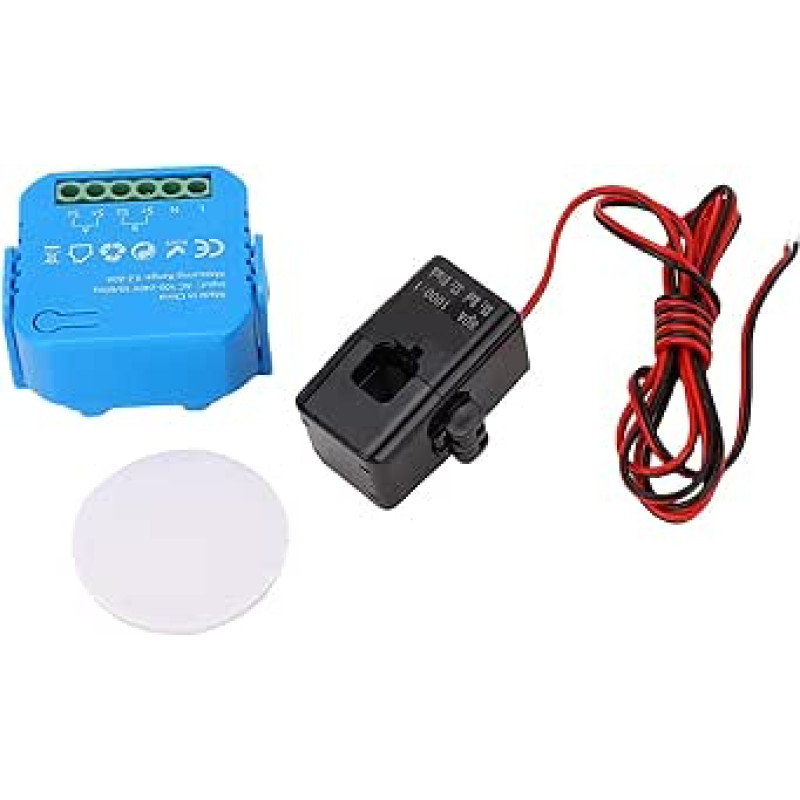 YWBL-WH WiFi Smart Energy Meter Einphasen-Stromzange mit 80A CT für Echtzeit-Stromüberwachung Solarhausnutzung Funktioniert mit Smart Life Tuya APP und 35-mm-Schienenmontage