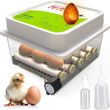 OBI-12 Visiškai automatinis inkubatorius 12 kiaušinių - idealiai tinka įvairaus amžiaus viščiukams | Inkubatorius viščiukams Vėtrungė ir drėgmės kontrolė - Integruotas kiaušinių lukštas + 5 metų apsauga