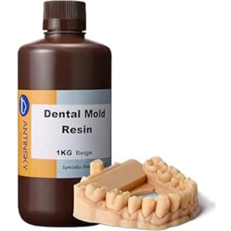 Antinsky Dental Moulded Resin Dental Model for DLP LCD Resin 3D Printer 405nm 1kg High Precision and Low Shrinkage High Temperature