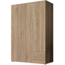 BAZĖ Nesenstanti trijų skirtingų dydžių spinta - universali spinta su varstomomis durimis, ąžuolo 