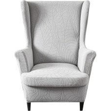 HZDHCLH Sparno kėdės dangtelis 2 dalys su porankiais Madingas elastingas sofos apsauginis dangtelis Baldų apsauga Kėdės dangtelis tinka foteliams Svetainė Miegamasis Viešbutis (šviesiai pilkas žakardas)