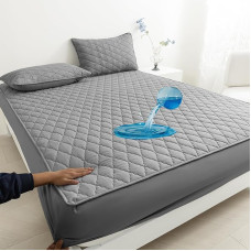 Neperšlampamas čiužinio užvalkalas (pilkas, 180 x 200 cm)