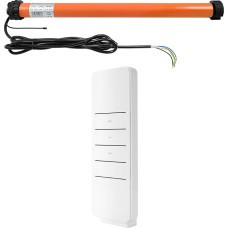 3T-MOTORS 3T45-50RBX Wireless Awning Motor for Articulated Awnings up to 8 m Projection, 100 kg Tensile Force, 50 Nm Torque - Includes Wireless Handheld Transmitter, Adaptor Set 63 mm and Mounting