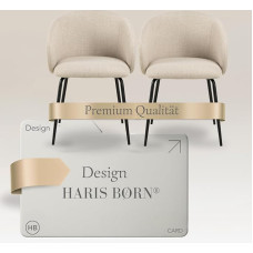 Haris Børn Design Dining Room Chairs (Set of 2) Beige - Scandinavian Dining Room Chairs in Timeless Shape, Premium Upholstered Chair, Modern Dining Chair, 30 Days Risk-free Test