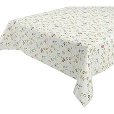 Klasikinė gėlių aliejinė staltiesė Aliejinė staltiesė Nuvalykite švarią sodo staltiesę Apvalus ovalus kvadratas Dydžių pasirinkimas (kvadratas 140 x 240 cm)