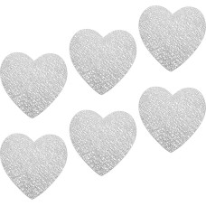 Lurrose Strapazierfähige und rutschfeste Herzförmige Tischsets 6 Stück aus PVC Hitzebeständige Essmatten für Zuhause Hotel und Restaurant Dekorative und Schützende Platzsets