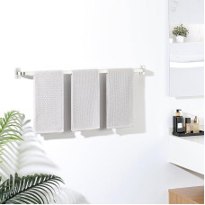 Mooche Wall Mounted Towel Rail 80cm SUS304 Stainless Steel Single Towel Bar for Bathroom Kitchen Home