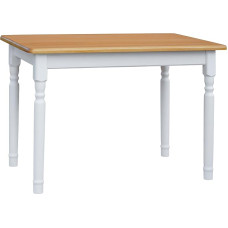 KOMA Dining Table, 120 x 70 cm, Solid Pine Wood, White Honey, Country House Style