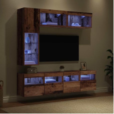 Wohnzimmermöbel-Set, TV-Wandeinheit, TV-Möbel, modernes Wohnzimmermöbel, antikes Holz