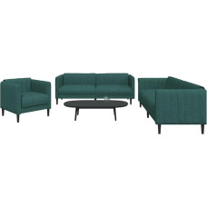 Gecheer 3-TLG. Sofagarnitur Dunkelgrün Stoff, Moderne Couch Polstersofa für Wohnzimmer Schlafzimmer Spielzimmer3209233