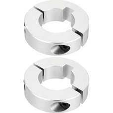 Schaftmanschette, 2 Stück, 3,8 cm Bohrung, doppelt geteilter Schaftkragen, 6,4 cm Außendurchmesser, 1,6 cm dicke Aluminium-Klemmmanschetten für CNC-Werkzeugmaschinen, Industrie-Einsatz