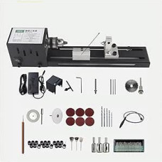 Holzdrehmaschine Mini-Drehmaschine, Schleifen, Polieren, Schneiden, Auto, runde Buddha-Perlenmaschine, Multifunktions-DIY-Holzprodukt, Holzbearbeitungswerkzeug (Spalva : Rinkinys 4, Dydis : X)