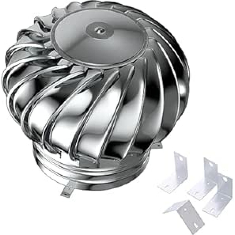 Ventilator Turbinen, Edelstahl Pipefit Dach Belüftungs Ventilator Windturbinen für jedes Wetter, drehbare Schornsteinhaube, Lüftungsschlitz, Dachbodenventilator für Häuser, Fabrik, Dachboden