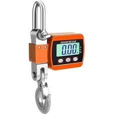 LCD-Digitalanzeige, Crance-Waage, 0,05–500 kg, tragbarer industrieller elektronischer Schwerlast-Hakenkran mit Einheitenwechsel(Orange)