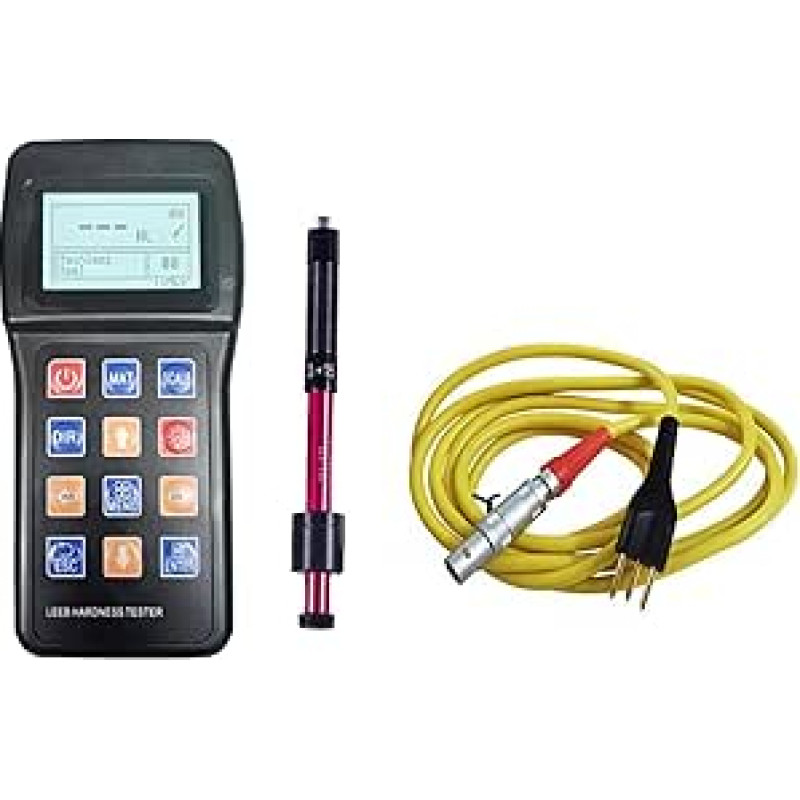 Durometro testeris 7-in-1-hochpräzise tragbare Leeb-Härte-Tester-Durometer for Metallrohrstahl-Plattenform-Oberflächen-Leeb-Härte-Tester Genaue Messung(Hardness D 15 Type)