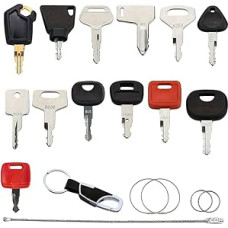 13-teiliges Zündschlüssel-Set für Baumaschinen, Traktoren, Bagger, kompatibel mit Yanmar/Caterpillar/für Volvo/Kubota