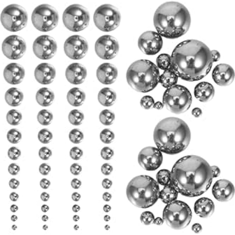 PRETYZOOM 700 Stück Edelstahl 304 Präzisionskugeln 2 10mm für Maschinenteile und Selbstgemacht Bastelprojekte Rostbeständige Kugellager für Mechanische Anwendungen und Reparaturen