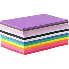 Schaumstoffplatten in verschiedenen Farben - 50 Stück 1 mm EVA-Bastelschaumplatten (15,7 x 23,6 Zoll) for Kinder und Bastelarbeiten - perfekt for kreative Projekte und Schulaktivitäten