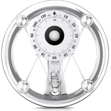 Mechanical Personal Scale, Professional Analogue Bathroom Scale, Weighing Range: 264 lbs / 120 kg, 155 mm Large Dial, Round Tempered Glass, for Bathroom, Home, Hospital (Round)