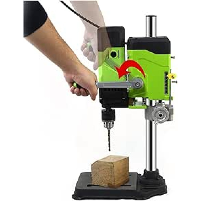 Tischbohrmaschine, Tischbohrmaschine, Tischbohrmaschine Mit Variabler Drehzahl, 6-Gang, Grün, Tischbohrmaschine, Tischbohrmaschinen(1050W)