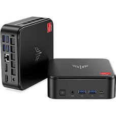 NiPoGi E3B mini kompiuteris AMD Ryzen V2748 (iki 4,3 GHz, geriau nei 5825U) 16 GB DDR4 512 GB M.2 SSD, mini kompiuteris su W11 PRO|4K trigubu ekranu|WiFi 6|BT5.2 verslo biurams, dizainui, e. mokymuisi, namams