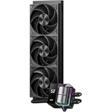 PCCOOLER AIO Liquid Cooler - Pack of 3 F5 R120 Fans - 360 mm Liquid Cooling Compatible with AM4, AM5, Intel LGA 1700/1851/20XX Water Cooler (DS360 Pro Digital BK)
