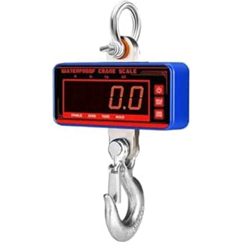 Kalibrierung digitaler Kranwaagen 500 kg 1T 1500 kg Hochleistungs-Elektronik-Hebewaagen Mehrere Funktionen(Blue,500Kg 0.2kg)