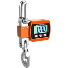 0,05 500 kg Digitale Kranwaage, industrielle Hängewaage, robuste Hängehakenwaage, Wiegewerkzeug for das Angeln auf dem Bauernhof im Freien Mehrere Funktionen(Orange)