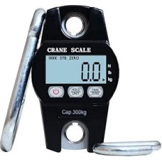 Digitale Kranwaage, 300 kg 660 lbs Mini industrielle elektronische Kranwaage LCD-Display Home Outdoor Farm Wiegen (Color : Black)