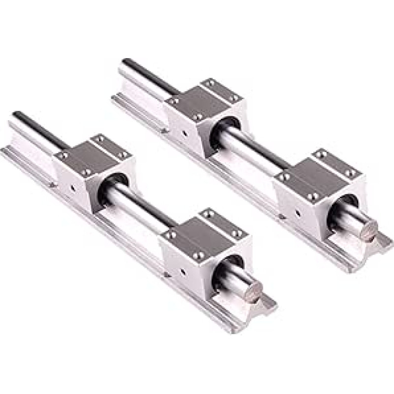 Profesionalus 2-teilige/Set-Linearschiene SBR10 300/500/600/1000 mm blockgestützte Gleitwellenstangenführung mit 4-teiligen SBR10UU-Lagerblöcken for CNC(1000mm)