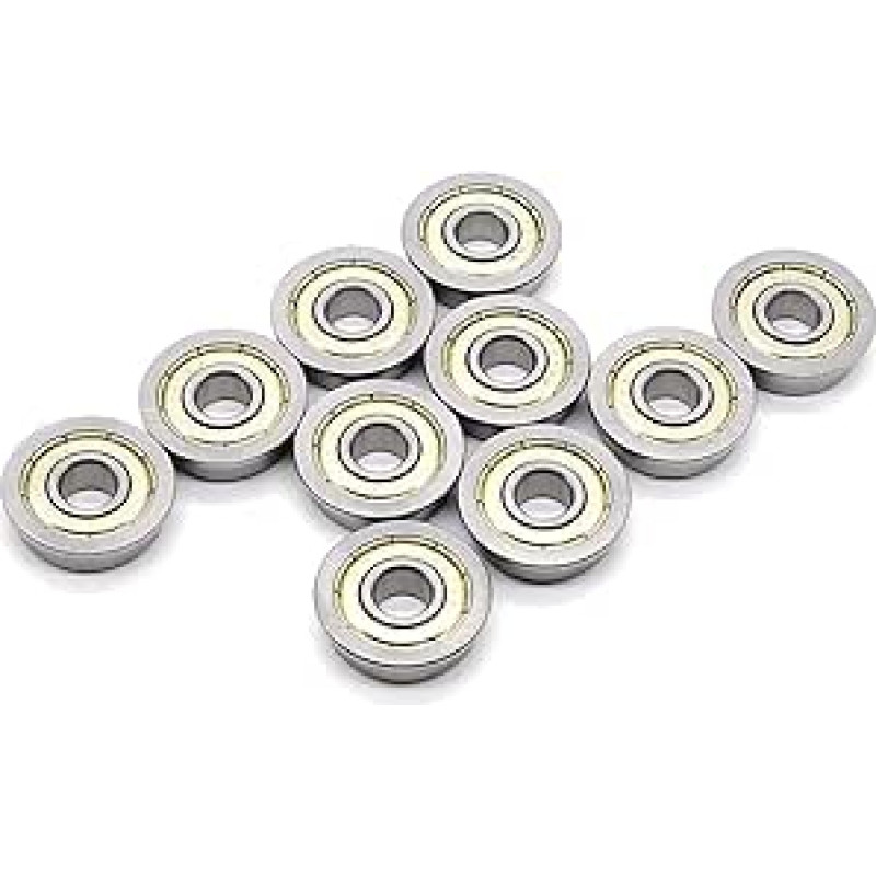 F604ZZ Flanšiniai guoliai 4 x 12 x 4 mm ABEC-7 (10 vnt.) Flanšiniai guoliai F604 Z ZZ