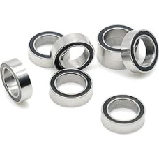 MR128RS guolis 10vnt. 8x12x3,5 mm ABEC-3 Hobby elektrinis RC automobilis MR128 RS 2RS guoliai MR128-2RS juodas sandarus