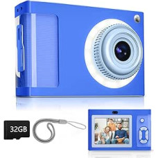 Skaitmeninis fotoaparatas vaikams, 1080P senovinis vaikiškas fotoaparatas, 2.4 IPS ekrano vaikiškas fotoaparatas su 16 LED užpildymo žibintų, gimtadienio festivalio dovana vyresnio amžiaus žmonėms, paaugliams, studentams, pradedantiesiems