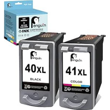 Penguin 40 XL 41 XL Printer Cartridges for Canon PG-40 CL-41 for MP150 MP210 MP450 iP2600 (1 Black 1 Colour)