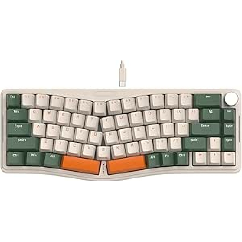 ATTACK SHARK AKS068 Alice 60% Mechaninė žaidimų klaviatūra, USB-C laidinė 