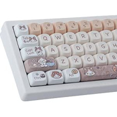 Sunzit Keycaps 143 klavišų PBT klavišų dangtelių rinkinys MOA profilio dažų sublimacinės spalvos mielos katės klavišų dangteliai su 