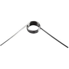 Nerūdijančio plieno sukimo spyruoklės, 10 vnt., vielos skersmuo 1 mm, išorinis skersmuo 6 mm, spyruoklinis plienas, mechaninis kampas 180°, 1x6mm-2 posūkiai - 180° (1x6mm-2 posūkiai - 90°)